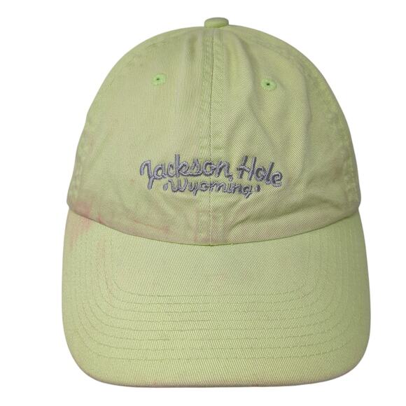 Jackson Hole Wyoming Slideback Baseball Cap Green One Size Fahrenheit Headwear - Picture 1 of 9